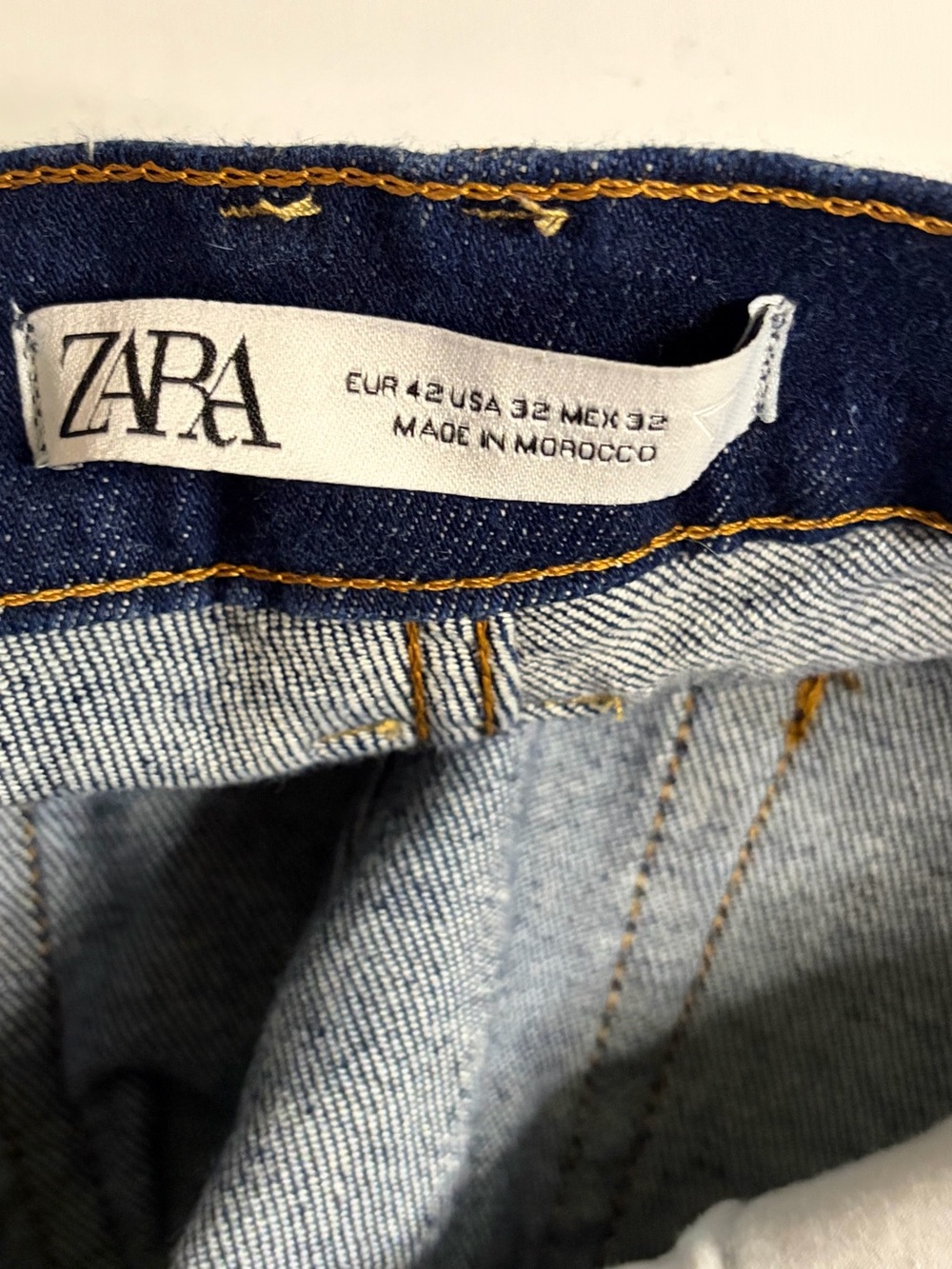 ZARA Women’s Dark Blue Wash Straight Leg - Picture 7 of 8